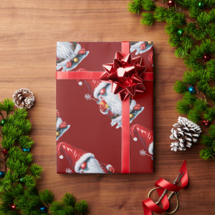 Papel De Regalo Gnomo noruego sosteniendo un cóctel de jugo de ará