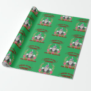 Papel De Regalo Gnomo para las fiestas divertido cita de cuarenten