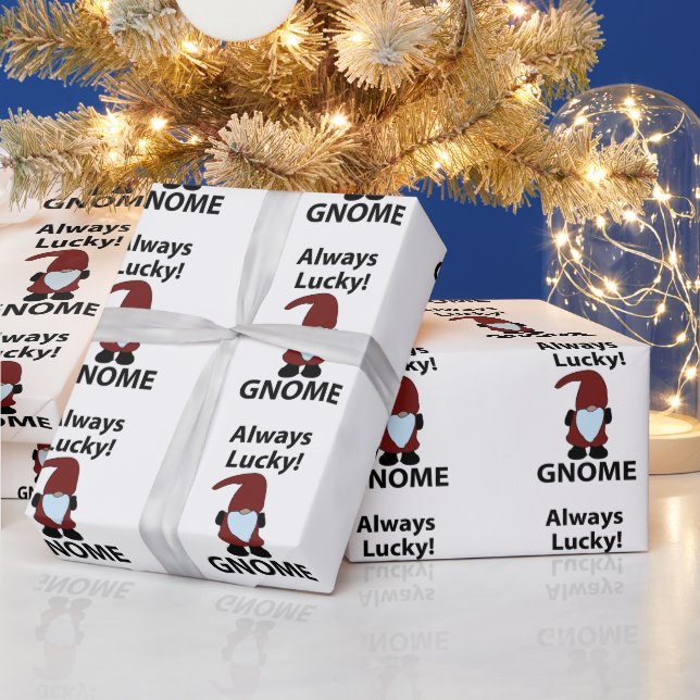 Papel De Regalo Gnomo Siempre Afortunado Gnomo (Vacaciones)