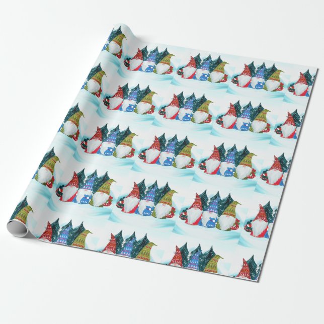 Papel De Regalo Gnomos (Desenrollado)