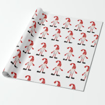 Gnomos de Navidad Patrón de Rayas Rojo Blanco Gris