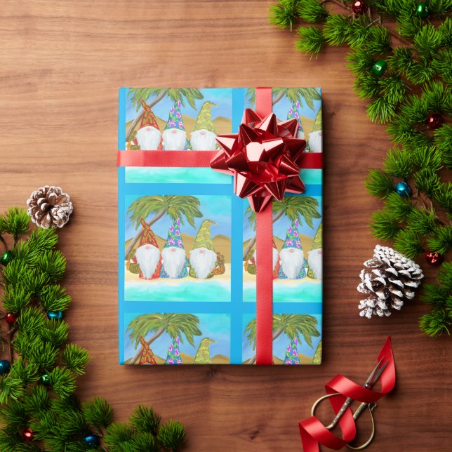 PAPEL DE REGALO GNOMOS DE PLAYA     (Regalo de vacaciones)
