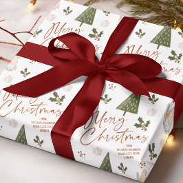 Papel De Regalo Gnomos Feliz Navidad DE Nombre Personalizado 