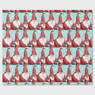 Papel De Regalo Gnomos Navideños Alegres