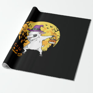 Papel De Regalo Goat Dabbing Witch Pumpkin Funny Dog Halloween