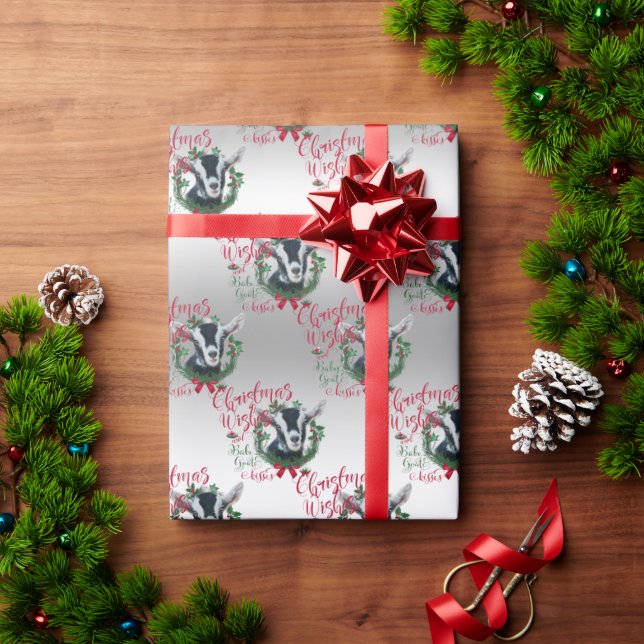 Papel De Regalo GOAT | Navidades Desean Que La Cabra Bebé Bese La  (Regalo de vacaciones)