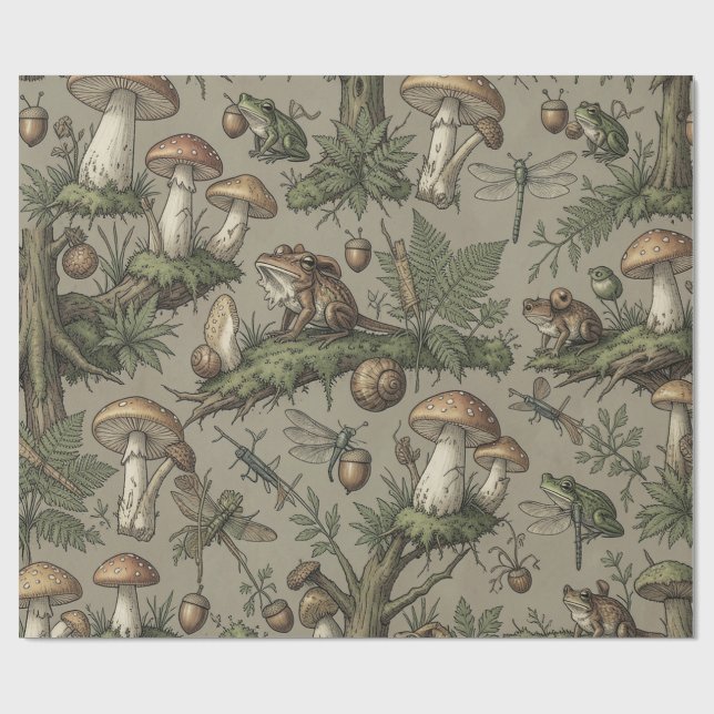 Papel De Regalo Goblincore Forest Wrap (Superficie plana)