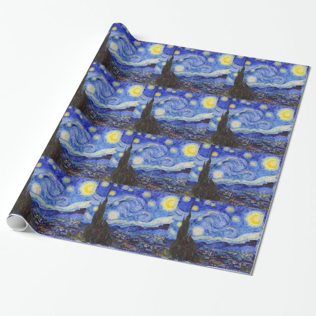 Papel De Regalo Gogh , “Starry Night” (Desenrollado)