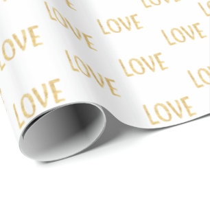 Papel De Regalo Gold Glitz Love