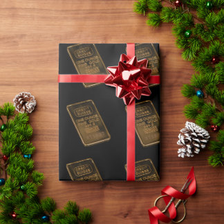 Papel De Regalo Gold Ounce Wrapping Paper