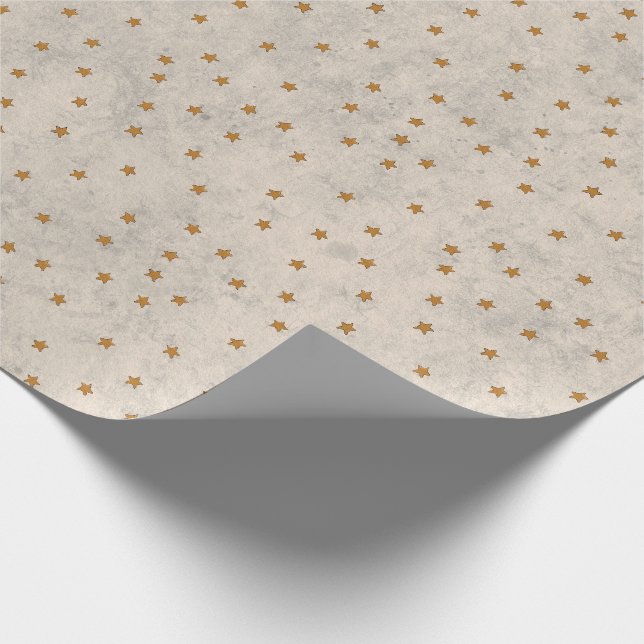 Papel De Regalo Gold Star Pattern Wrapping Paper (Esquina)