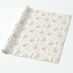 Papel De Regalo Gold Toile De Jouy Vintage Floral Chinoiserie<br><div class="desc">Eleva tus celebraciones con nuestra decoración dorada de fiesta Toile, con detalles de estilo floral y campestre francés sobre un cálido fondo blanco. Este elegante y sofisticado diseño de estilo chino inspirado en la regencia. ¿Quieres que te ayude a planear tu próximo fiesta? æSi necesita una decoración de coordinación, por...</div>