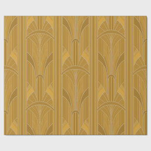 Papel De Regalo Golden20's Art Deco - Oro amarillo