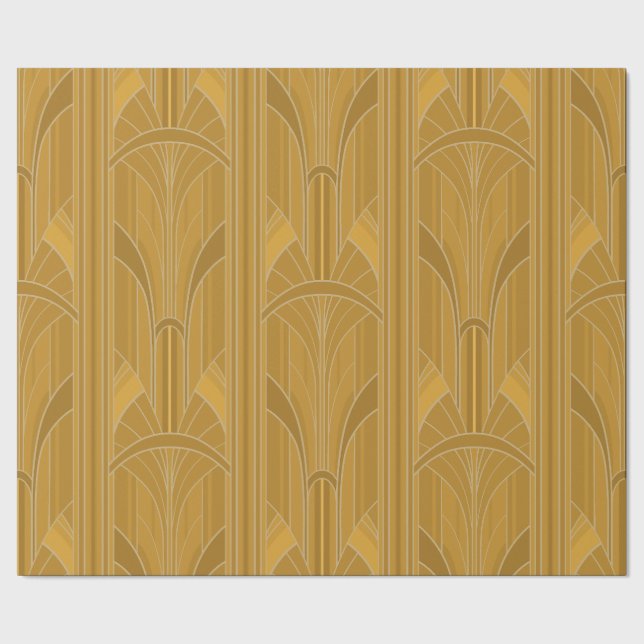 Papel De Regalo Golden20's Art Deco - Oro amarillo (Costura)