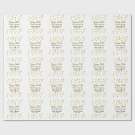 Papel De Regalo Golden dots glitter happy 20th anniversary wedding