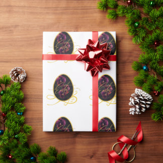 Papel De Regalo Golden Easter Egg and Elegant Iris