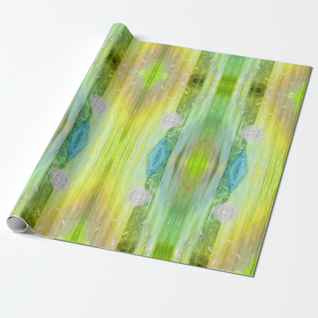 Papel De Regalo Golden, Esoteric, Chakra Shimmer (Desenrollado)
