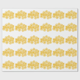 Papel De Regalo Golden Flowers Thank you !