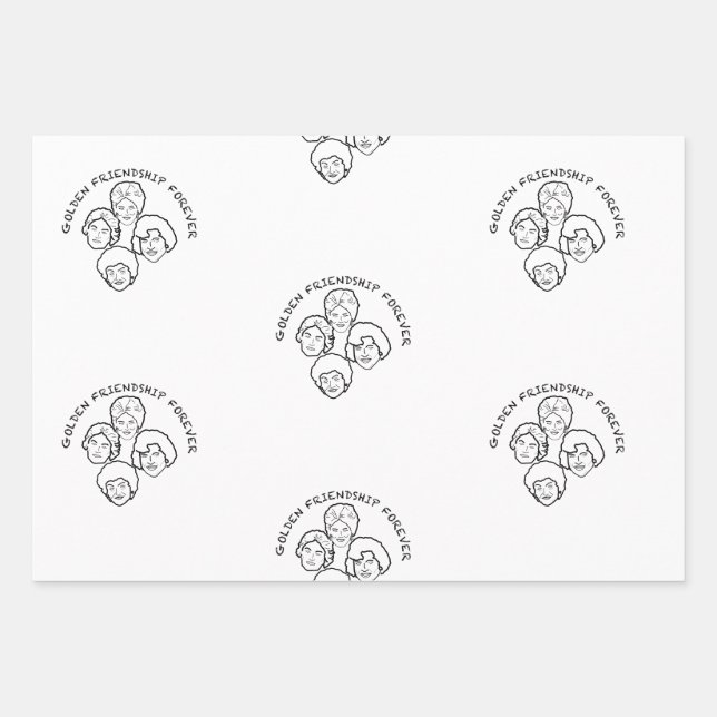 Papel de regalo Golden Friendship (Anverso 3)