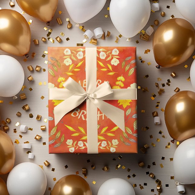 Papel De Regalo GOLDEN MERRY Y BRIGHT personalizado (Subido por el creador)