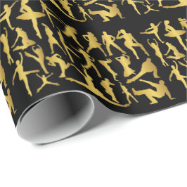 Papel De Regalo Golden Modern Classic Hip Hop Dance Black