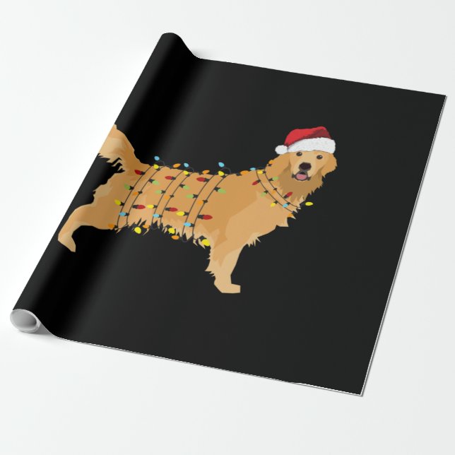 Papel De Regalo Golden Retriever (Desenrollado)