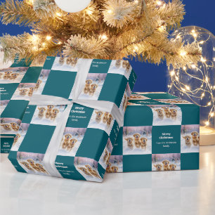 Papel De Regalo Golden Retriever Cuppies En Navidades De Cachorros