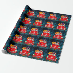 Papel De Regalo Golden Retriever Dog Driing Car Sasuy Halloween
