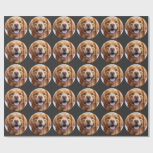 Papel De Regalo Golden Retriever Feliz Sonriendo