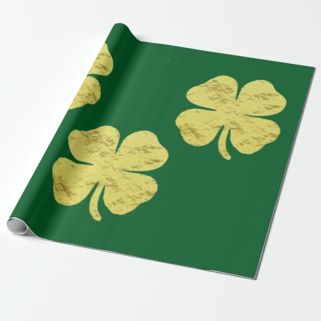 Papel De Regalo Golden Shamrock Thunder_Cove (Desenrollado)