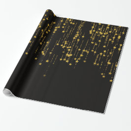 Papel De Regalo Golden Stars