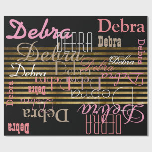 Papel De Regalo golden stripes & pattern of names