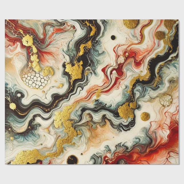 Papel De Regalo Goldene Flüsse  (Superficie plana)