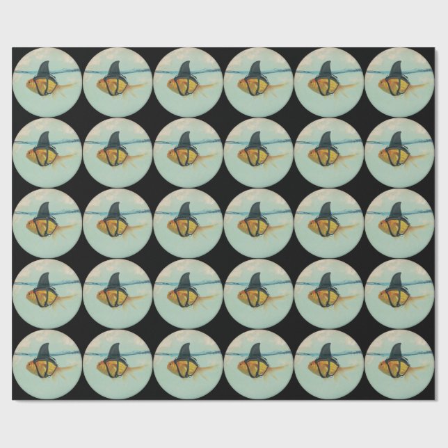 Papel De Regalo Goldfish with a Shark Fin (Superficie plana)