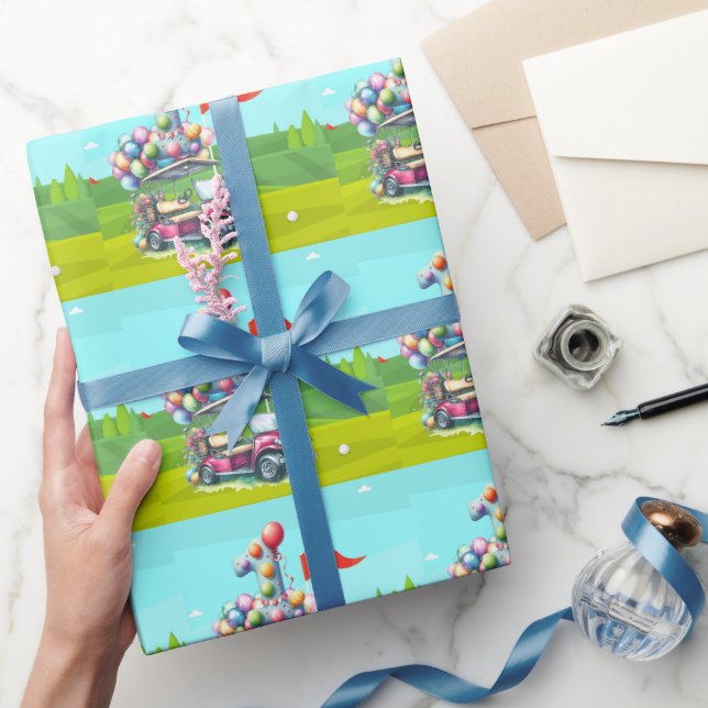 Papel De Regalo Golf 1 cumpleaños golfista de un año de edad con c (Regalar)