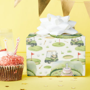 Papel De Regalo Golf 1er cumpleaños golfista número uno de un año 