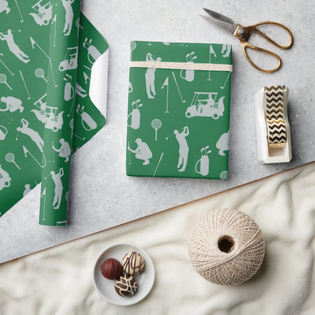 Papel De Regalo Golf En El Green (Artesanía)