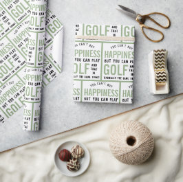 Papel De Regalo Golf: Felicidad. Divertidos regalos para los amant