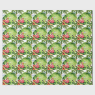 Papel De Regalo Golf Florida con el tema de jubilación de flamenco