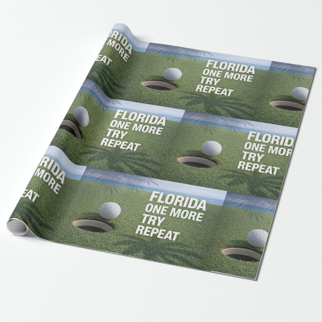 Papel De Regalo Golf Florida temático (Desenrollado)