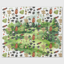 Papel De Regalo Golf Graduation themed for Cat Lover Golfer