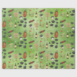 Papel De Regalo Golf Graduation themed for Cat Lover Golfer