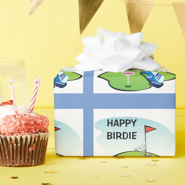 Papel De Regalo Golf Happy Birdie Personalizado Fiesta / Glossy (Fiesta de cumpleaños )