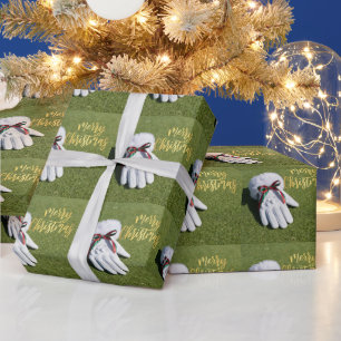 Papel De Regalo Golf Navideño en Green de Putting
