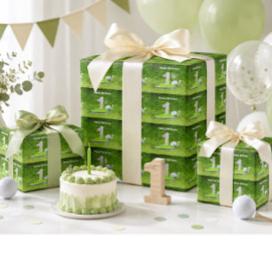 Papel De Regalo Golf primer cumpleaños golfista de un año con núme