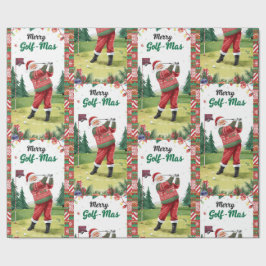Papel De Regalo Golf Santa in Ugly Sweater Golfing Merry Golfmas