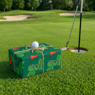 Papel De Regalo Golf Wang Verde y Rojo Vibrante