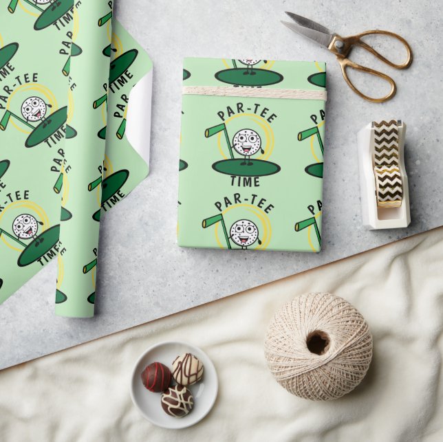 Papel De Regalo Golfers Par-Tee Time (Artesanía)