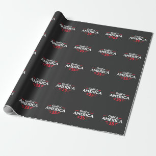 Papel De Regalo Golfo de América Patriótico Americano Trump Bander