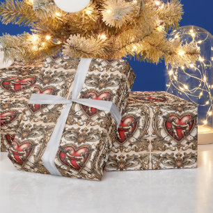 Papel De Regalo "Golpe de flecha de cadena de corazón"